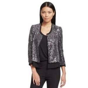 Kenneth Cole Esperenza Sequin Open Front Jacket SIze M